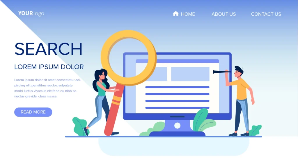 Search concept for landing page