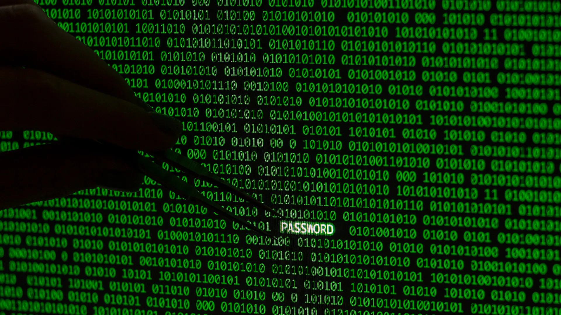 Password with hand holding tweezers and binary code depicting byte pair encoding
