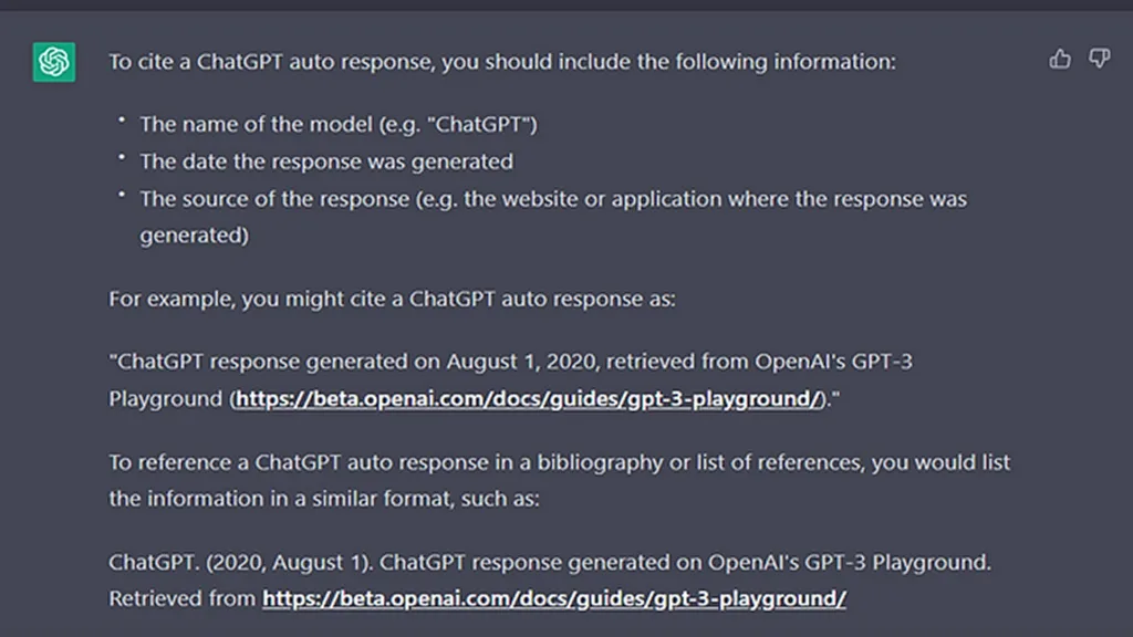 AI citations on ChatGPT showing the share of the model