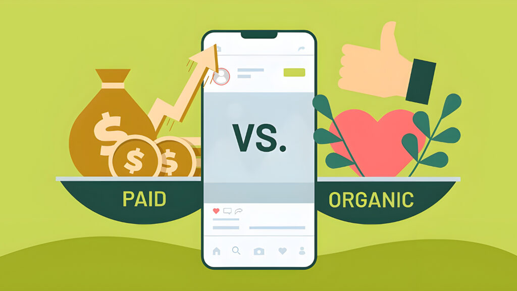 organic vs paid social media