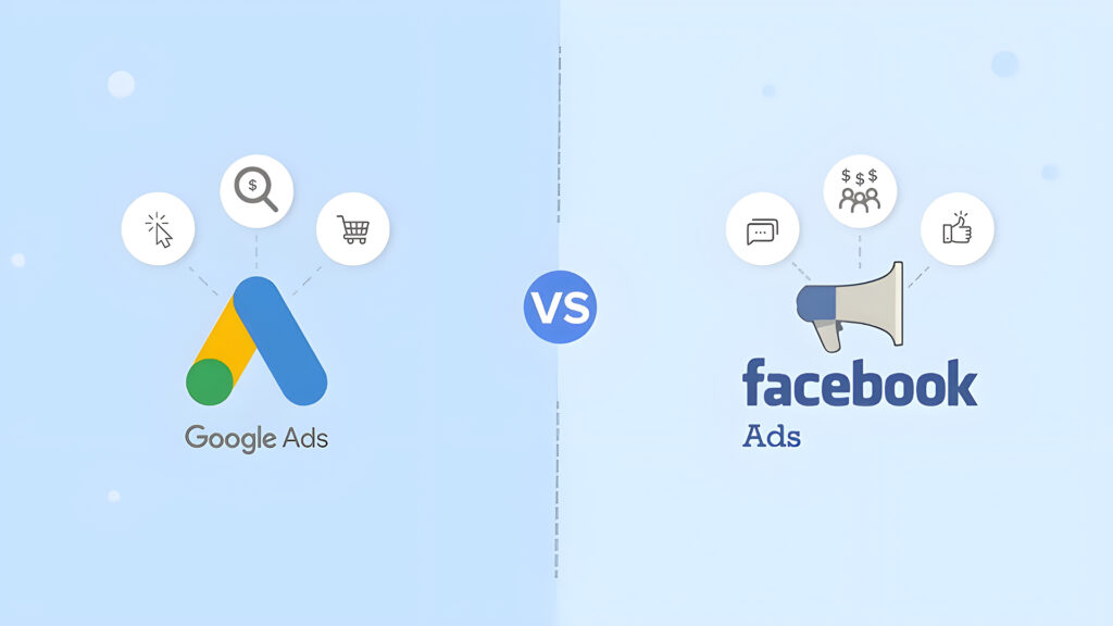 difference between google ad and facebook ads