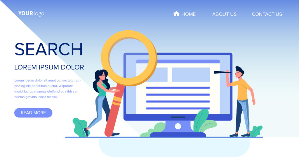 Search concept for landing page